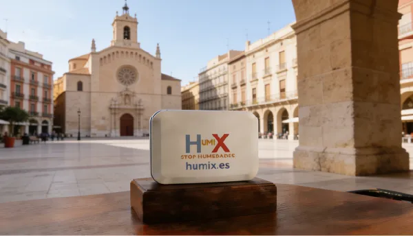 Sistema HUMIX instalado en la pared de una vivienda en Castellón